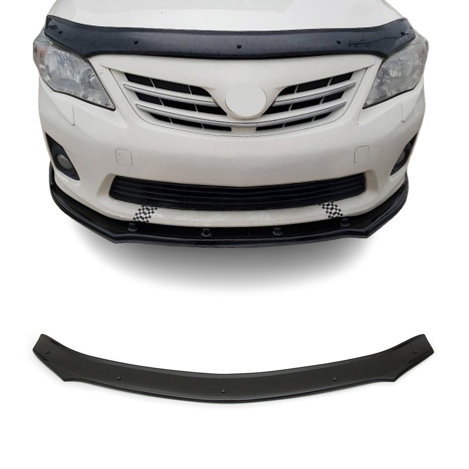 Deflecteurs d'air capot de voiture pour Toyota Corolla 2006-2013 Acrylique Noir