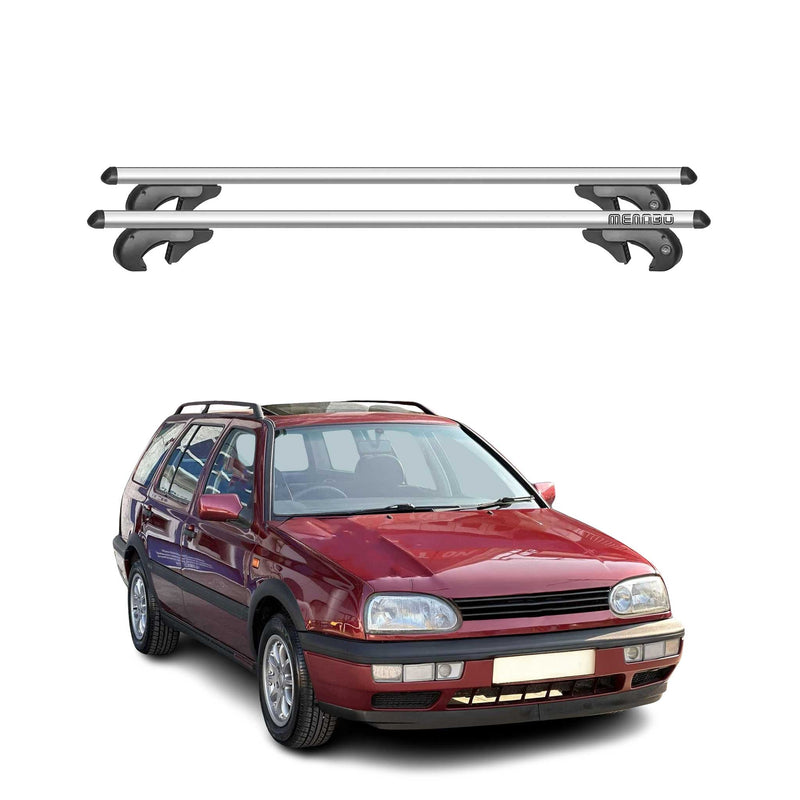 Barres de toit transversales pour VW Golf 1997-2004 90kg Aluminium Gris 2tlg