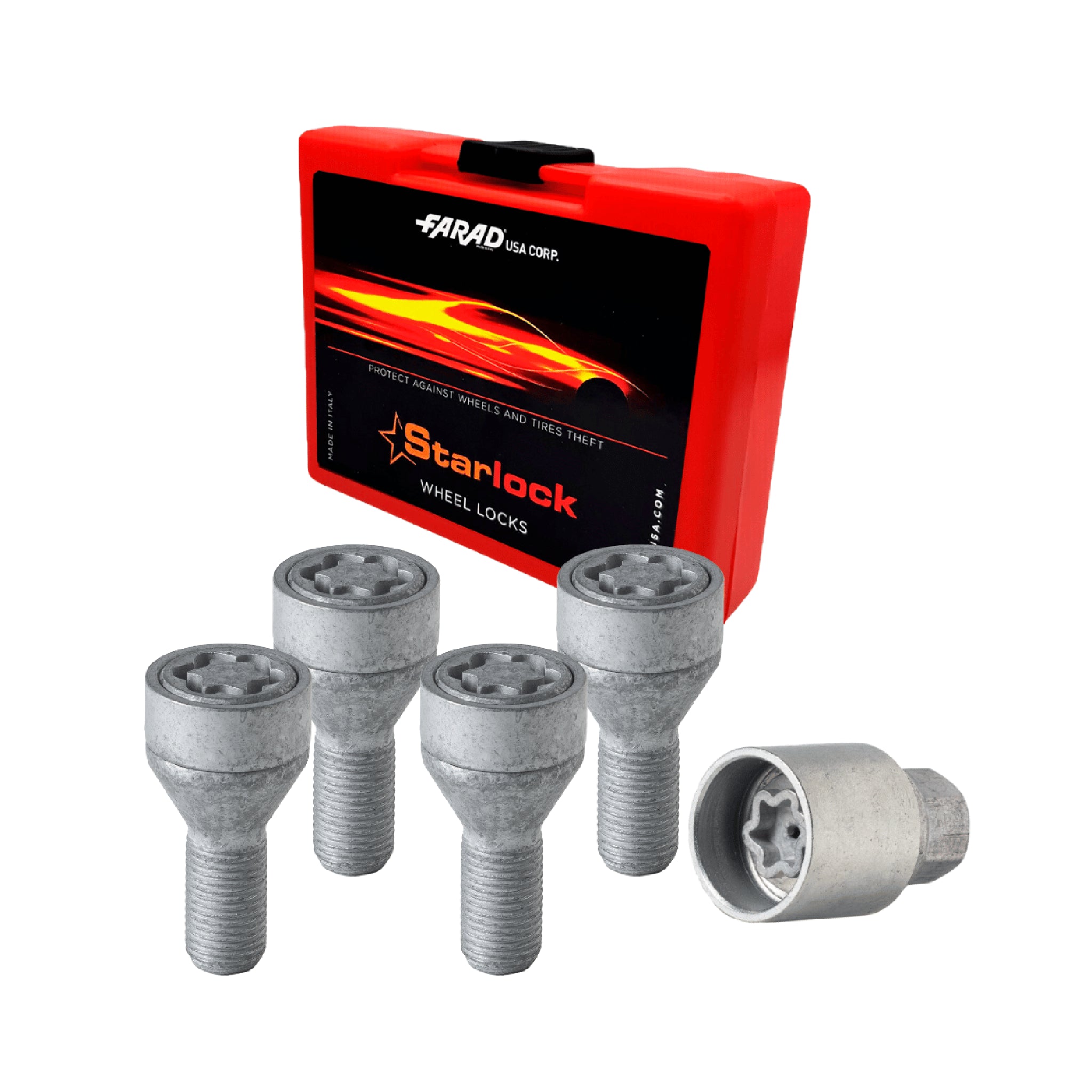 Vis de roue antivol pour Dacia Sandero / Dokker dès 2004 Gris lot de 4 M12X1,5