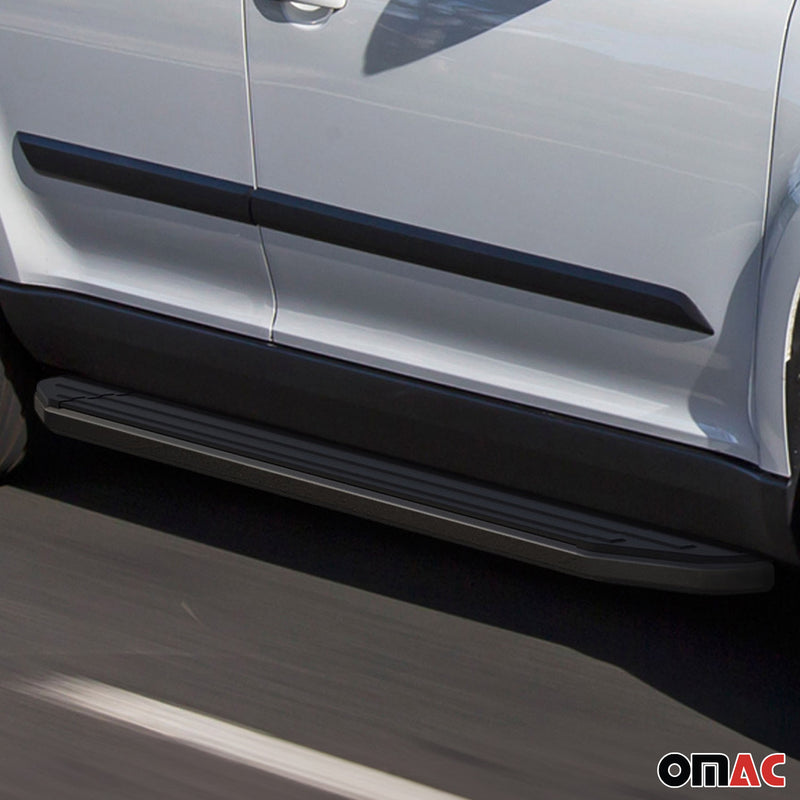 Marchepieds Latéraux pour Skoda Yeti 2009-2023 Alu Noir ABE