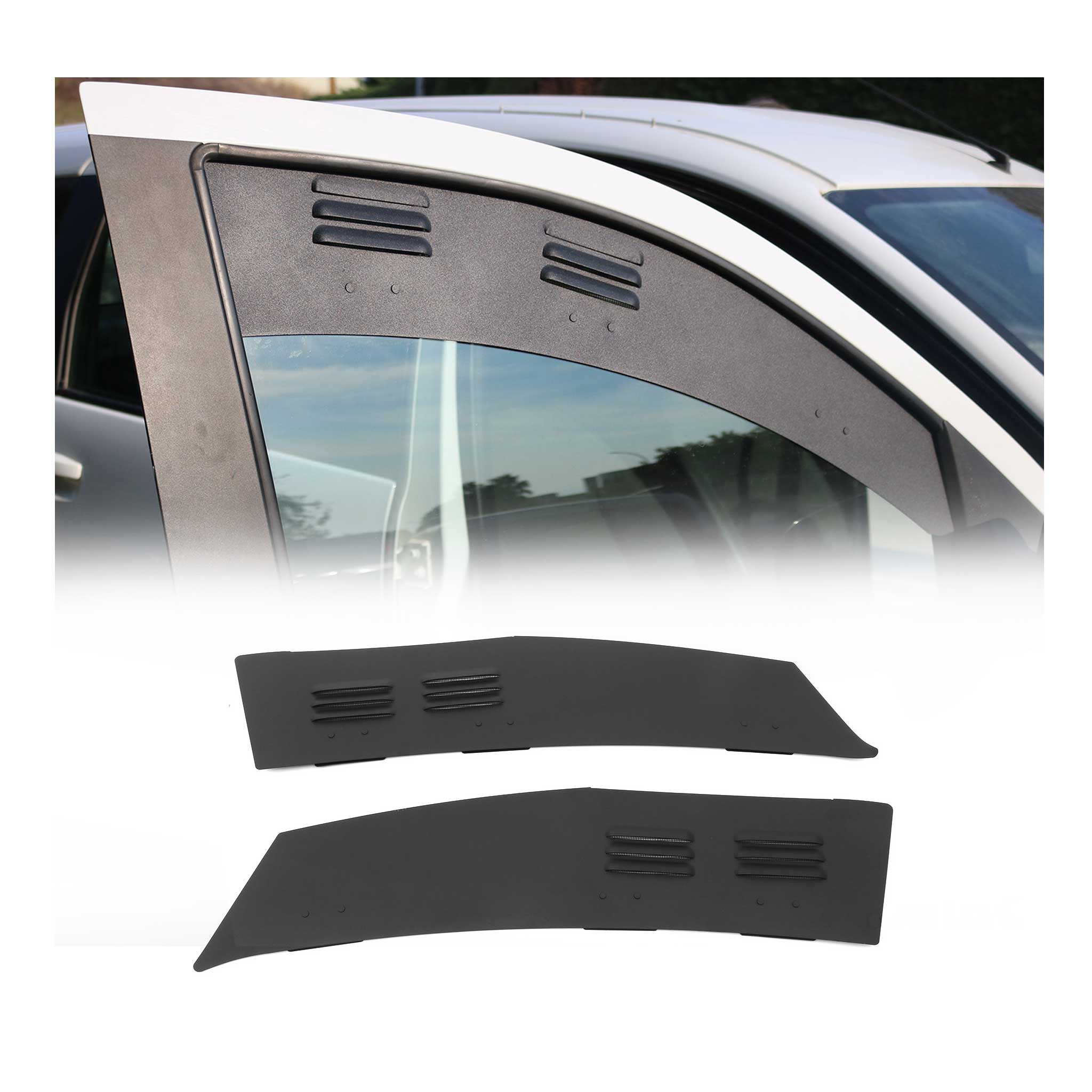 Grilles de ventilation pour vitres latérales VW Caddy 2021-2026 2 pièces