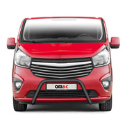 Pare-Buffle Avant Pour Opel Vivaro B 2014-2019 Acier Inoxydable Noir