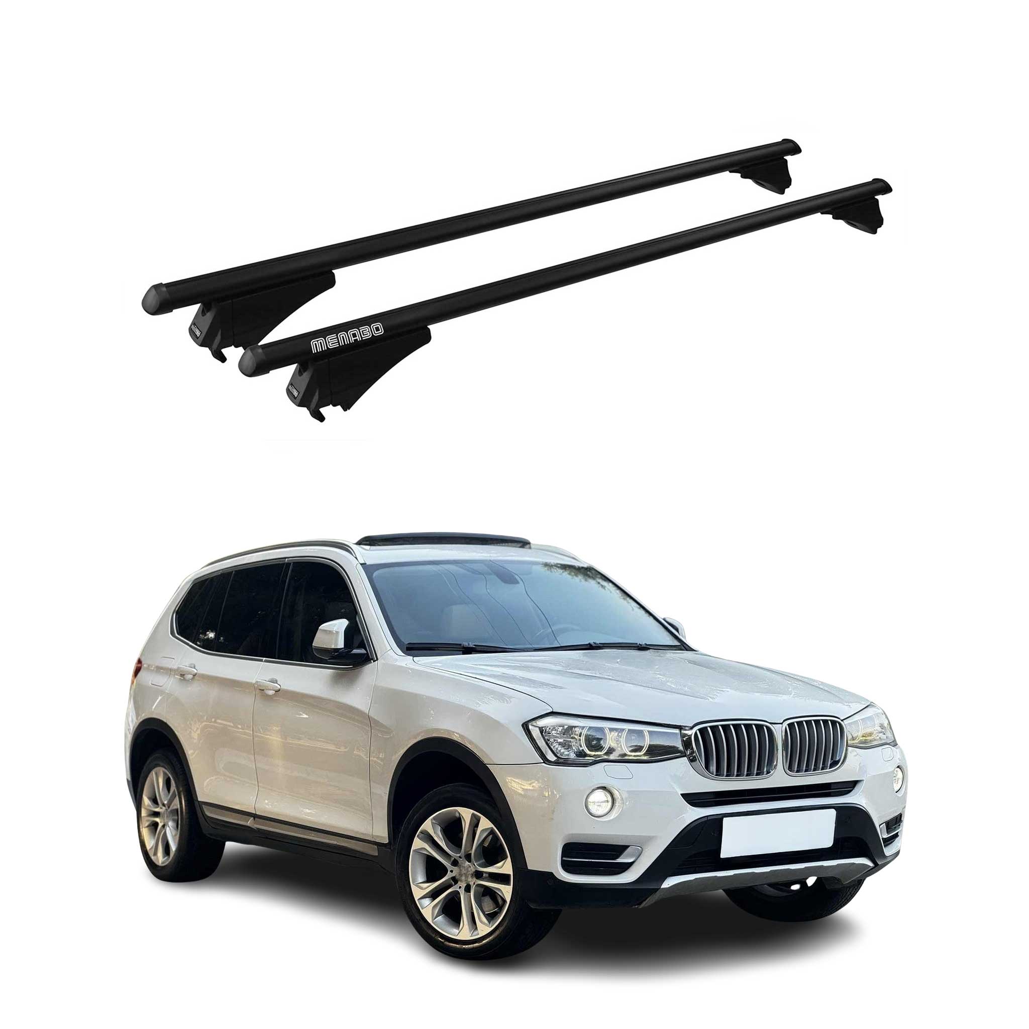 Tiger Barres de toit transversales pour BMW X3 F25 2010-2017 Noir