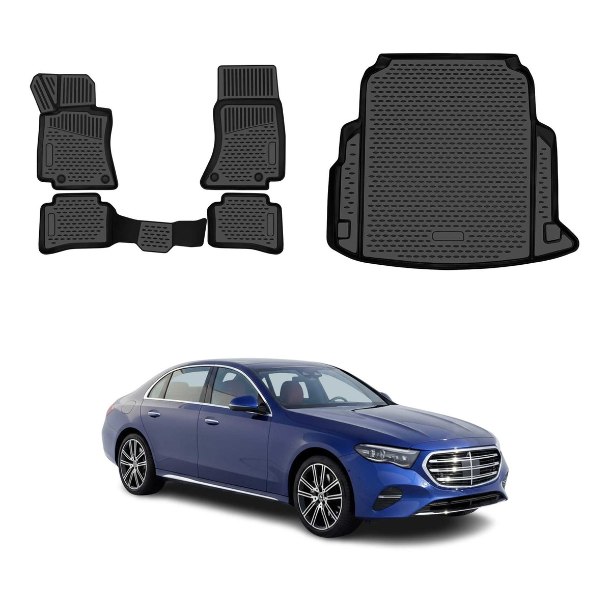OMAC Kit Tapis de Sol et Coffre pour Mercedes Classe E W214 Berline 2023-2026