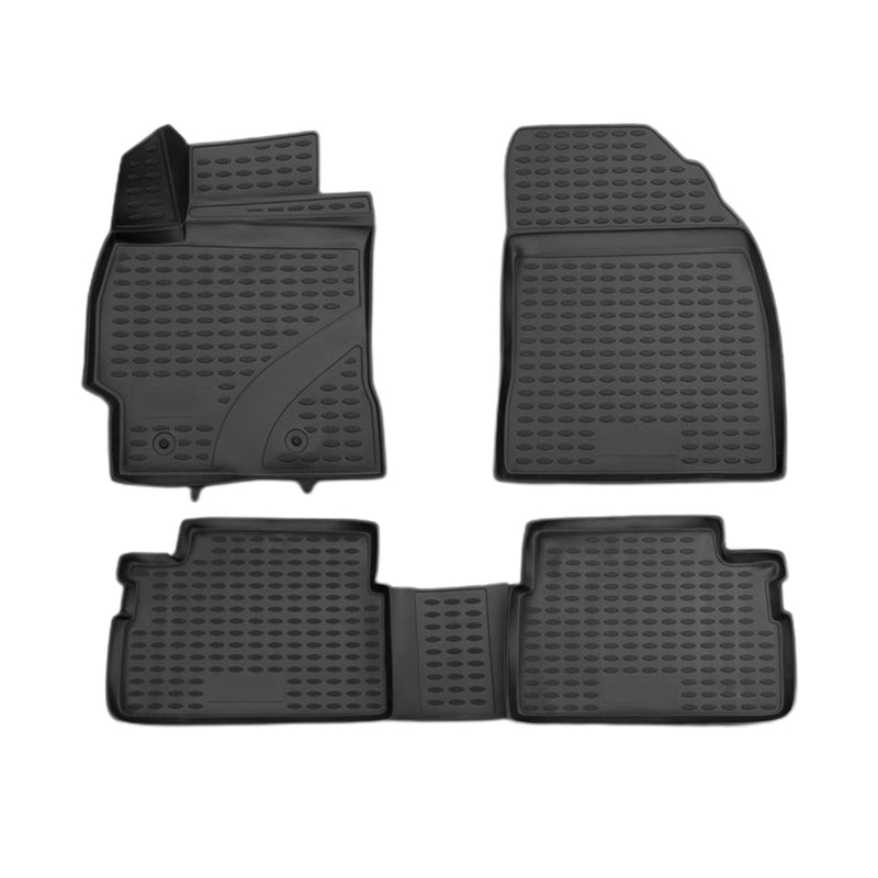 Tapis De Sol Pour Toyota Corolla Berline 2013-2019 En Caoutchouc TPE Noir 4Pcs