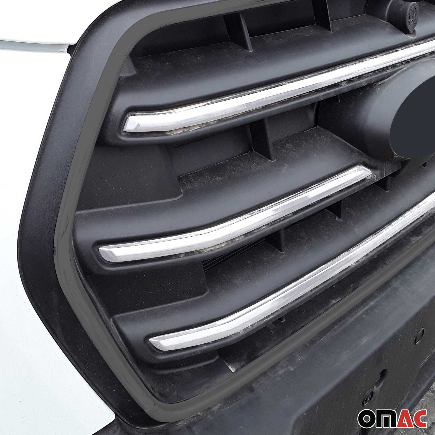 Moulure de Grille de Calandre pour Ford Transit 2018-2026 en Acier Chromé 4Pcs