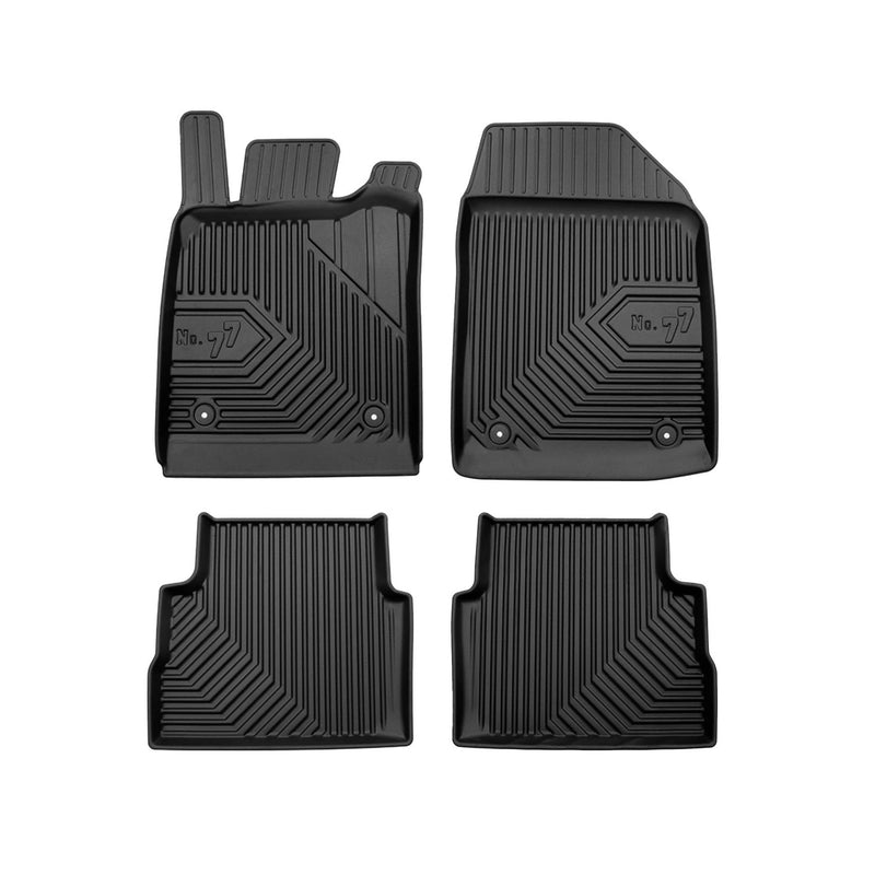 Tapis de Sol de Voiture No.77 pour Opel Vectra C Berline 2002-2008 TPE Noir 4Pcs