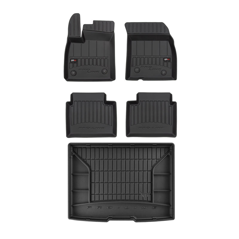 Kit Tapis de Sol et Coffre pour Ford Focus mk4 2019-2024 5Portes TPE Noir