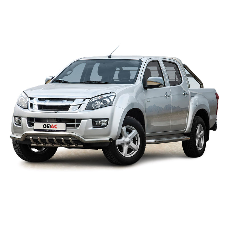 Pare-Buffle Avant Pour Isuzu D-Max 2012-2019 Acier Inoxy Argent