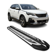 Marchepieds Latéraux pédale pour Peugeot 3008 2016-2024 Aluminium Gris Noir 2x