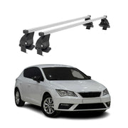 Barres de toit transversales pour Seat Leon III 2012-2020 Acier Gris