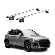 Barres de toit transversales pour Audi Q5 mk3 2025-2026 Alu Gris Argenté 2x ABE
