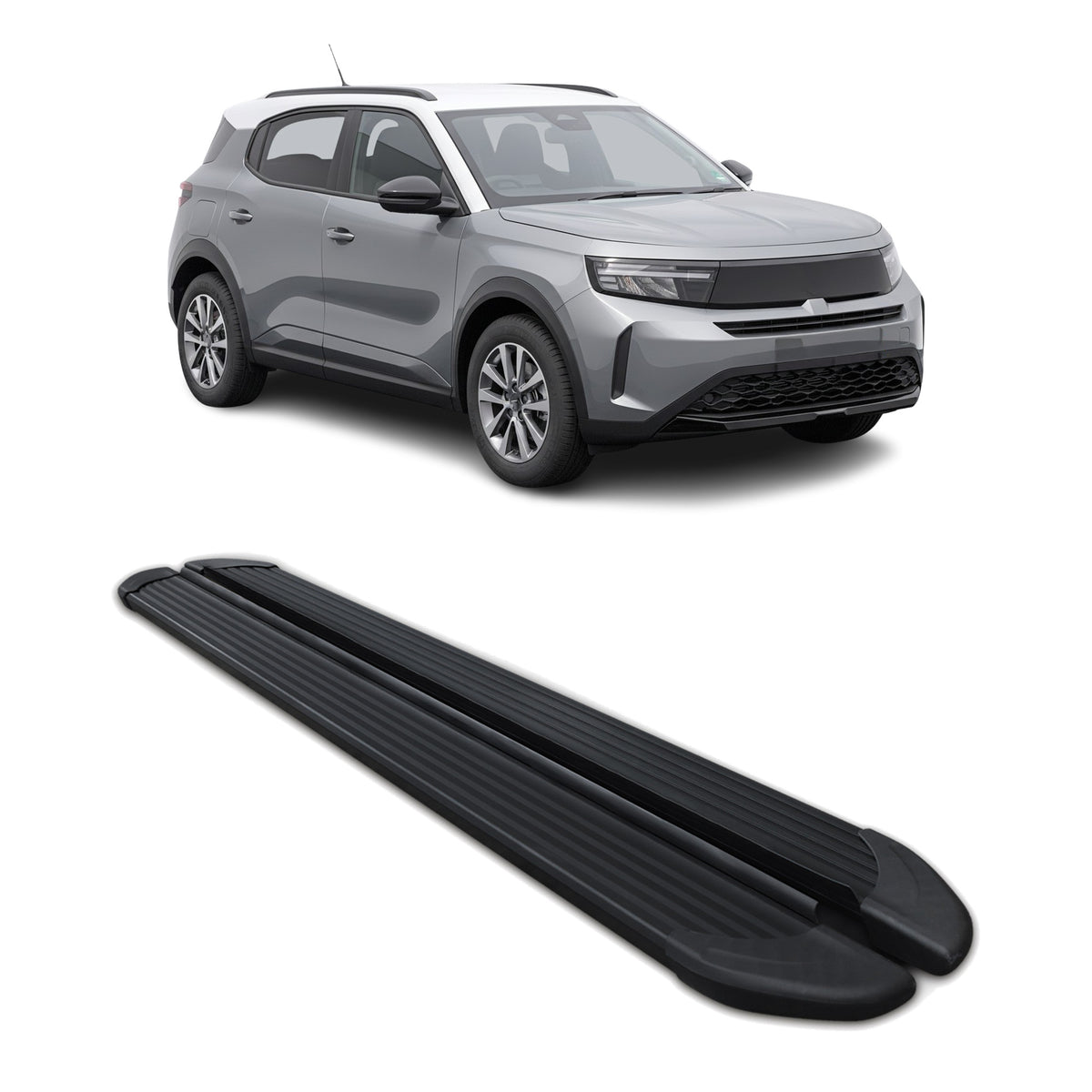 Marchepieds Latéraux pour Opel Frontera 2024-2026 Noir Aluminium 2Pcs