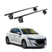 Barres de toit transversales acier pour Peugeot 208 II 2019-2026 TÜV Noir 2Pcs