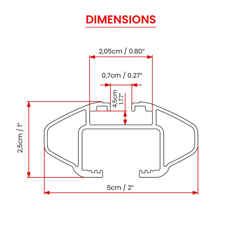 Barres de toit transversales TÜV pour Ford C-Max 7 2010-2019 5 P Alu Gris 2x