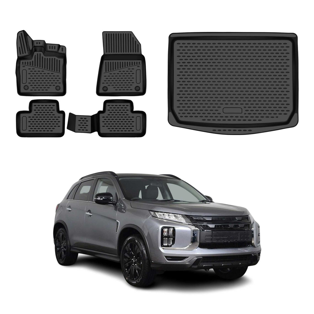 OMAC Kit Tapis de Sol et Coffre pour Mitsubishi ASX mk2 2023-2026
