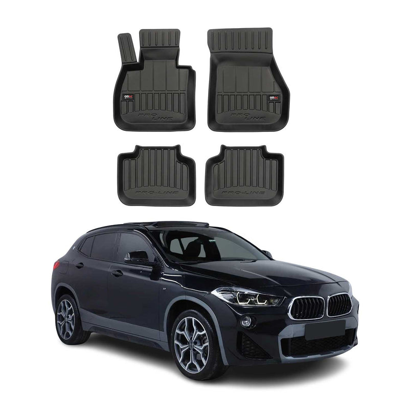 OMAC Tapis de sol caoutchouc pour BMW X2 F39 2018-2023 Noir Premium