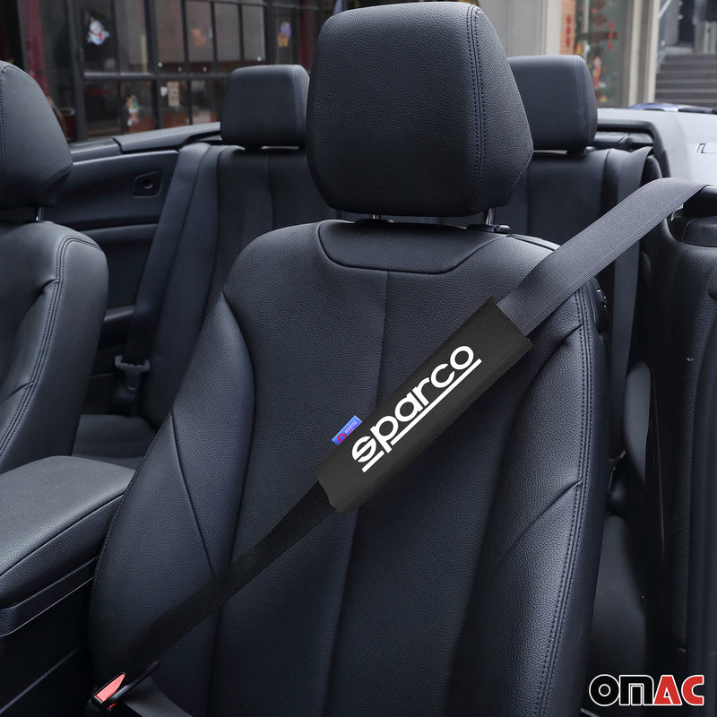 SPARCO coussin de ceinture deux coussinet de ceinture de sécurité en noir