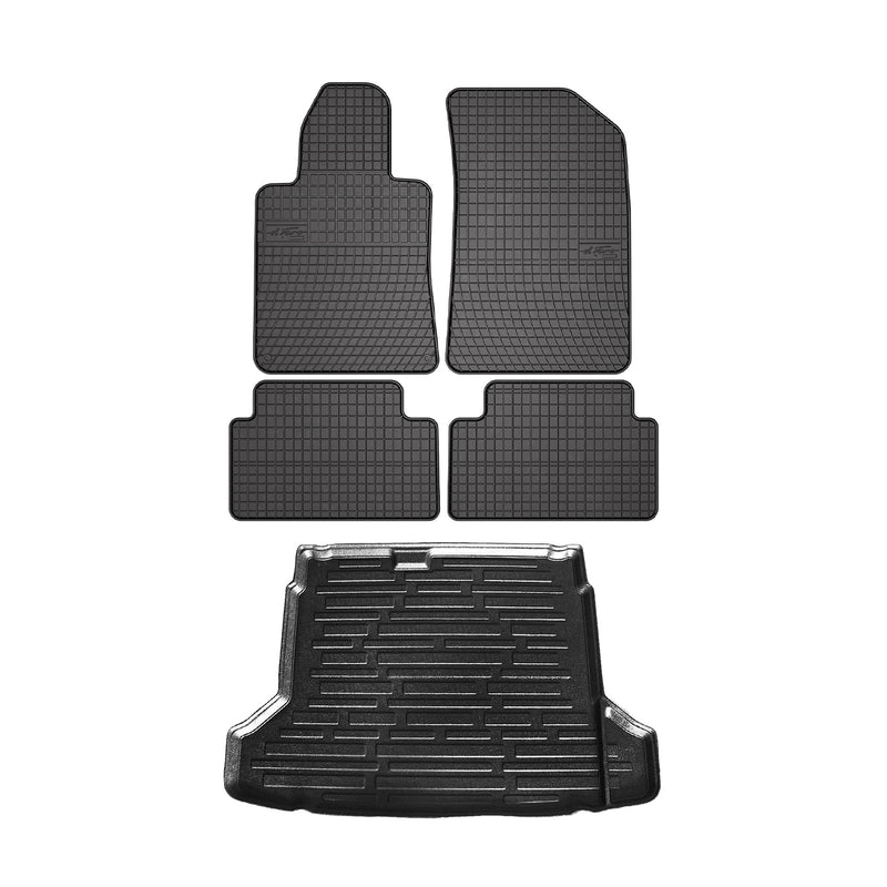 Kit Tapis de sol et coffre pour Peugeot 508 2010-2018 TPE Noir