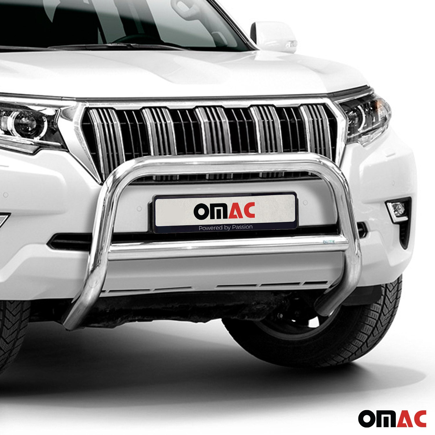 Pare-Buffle Avant Pour Toyota Land Cruiser 150 2019-2023 Argent en Acier