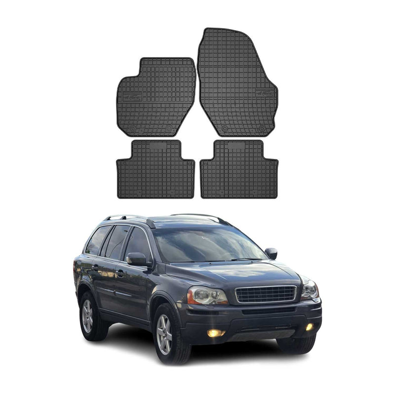 Tapis de Sol pour Volvo XC90 2002-2015 Caoutchouc Noir