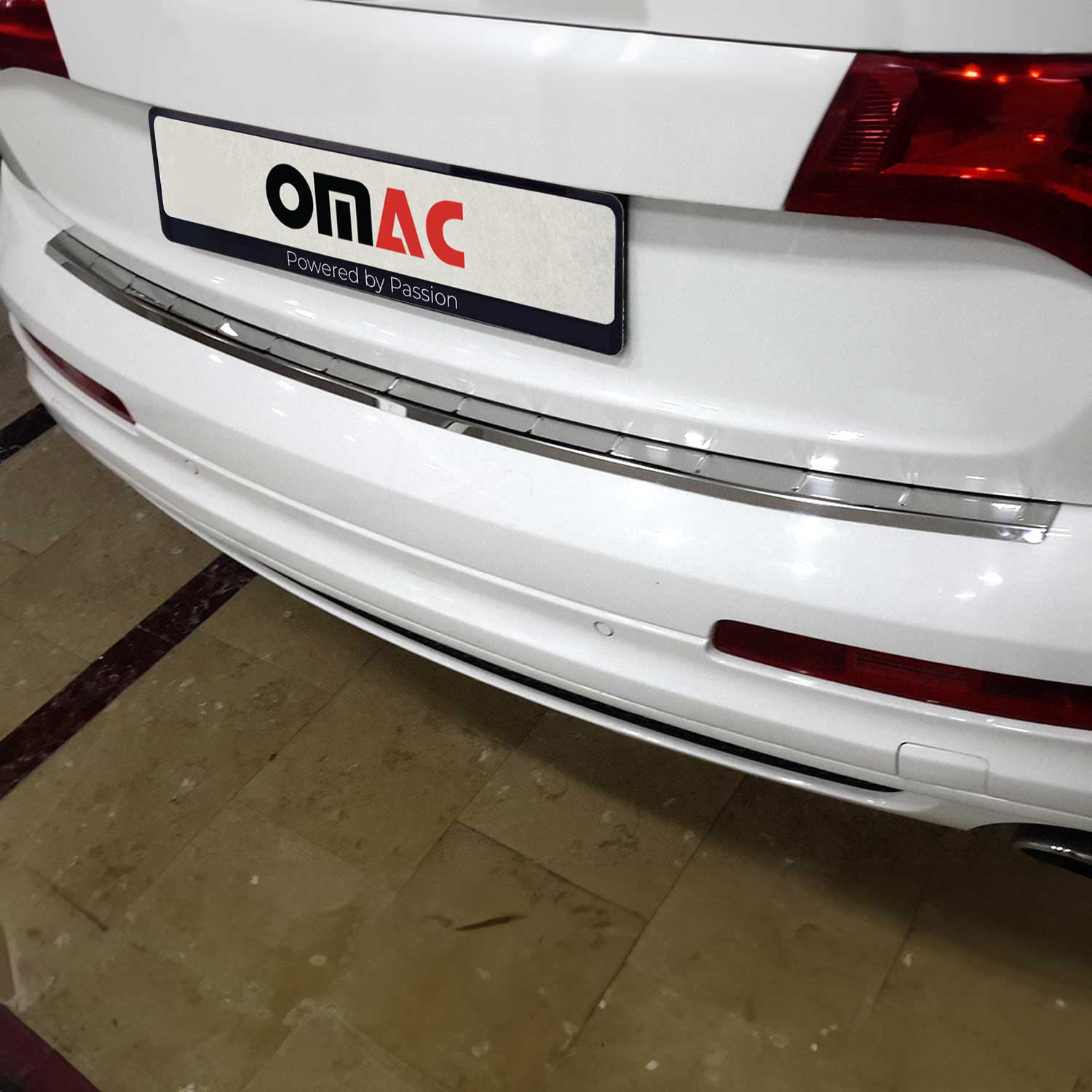 Protection de Pare-Chocs Arrière pour Audi Q7 4L 2006-2015 Inox finition polie