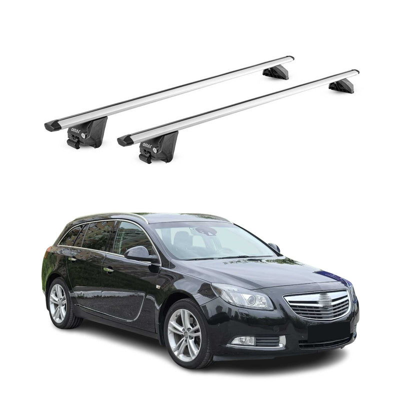 Barres de toit transversales pour Opel Insignia A B Break 2009-2017 Alu Gris ABE