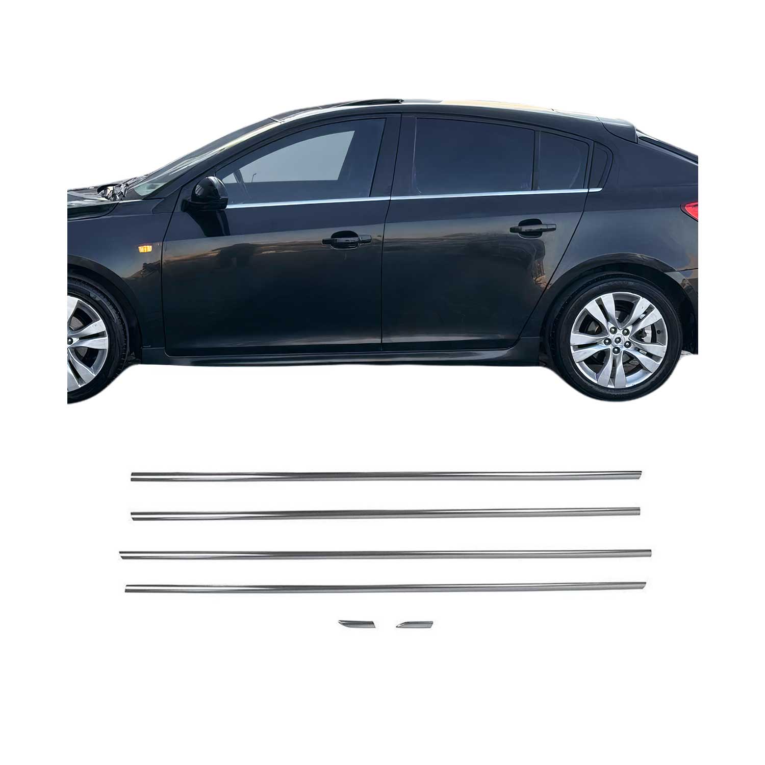 Garniture de Fenêtre pour Chevrolet Cruze HB 2011-2016 Acier Inox 6Pcs