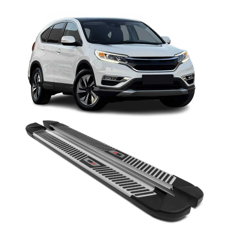 Marchepieds Latéraux pédale pour Honda CR-V 2012-2015 Noir Gris Aluminium 2Pcs