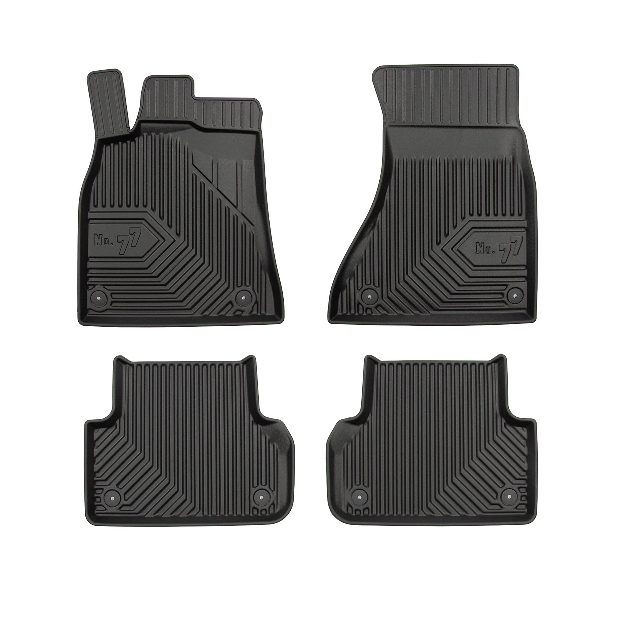 Tapis de Sol de Voiture No.77 pour Audi A5 Sportback 8T 2009-2016 TPE Noir 4Pcs