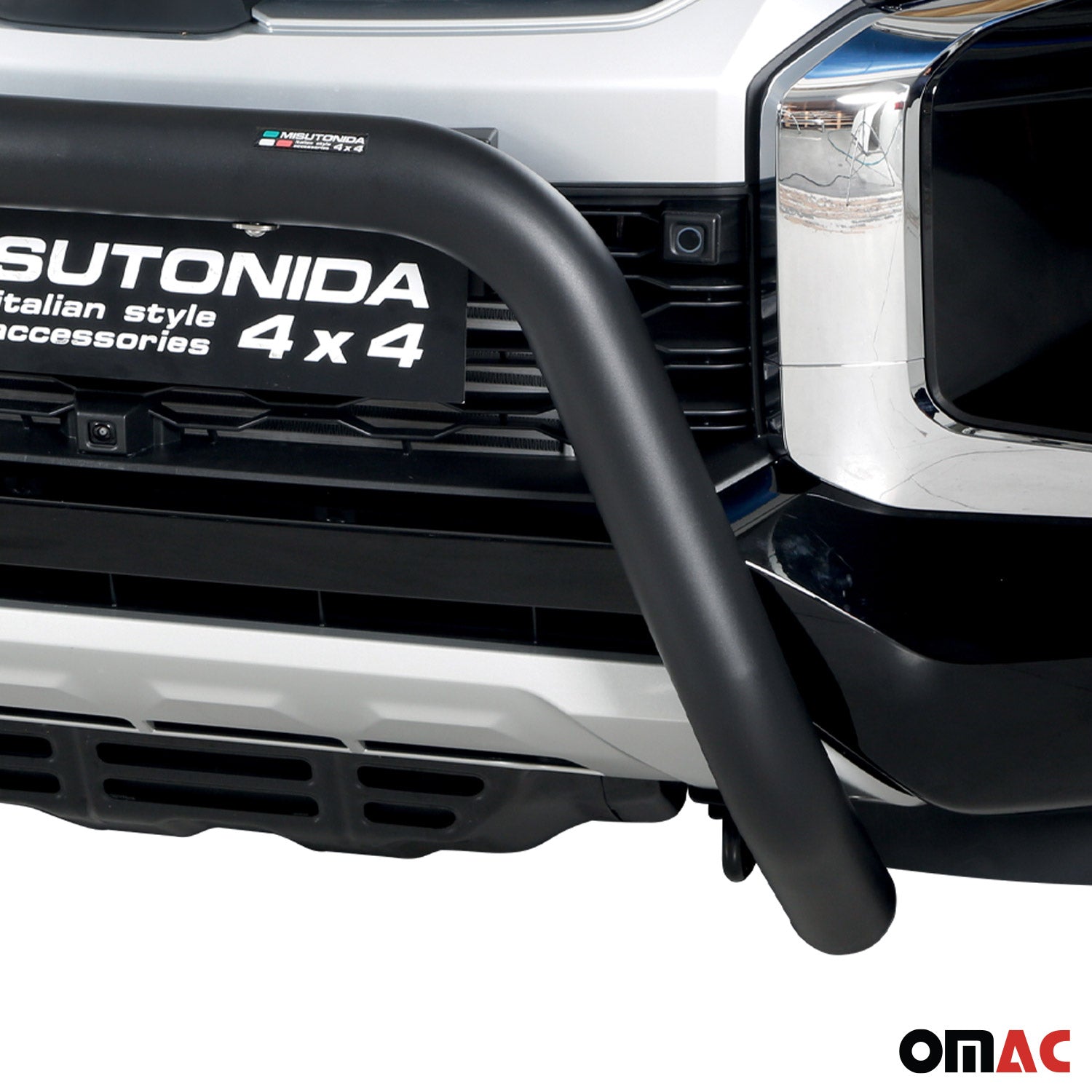 Pare-buffle Avant pour Mitsubishi L200 2019-2023 76 mm en Acier Noir