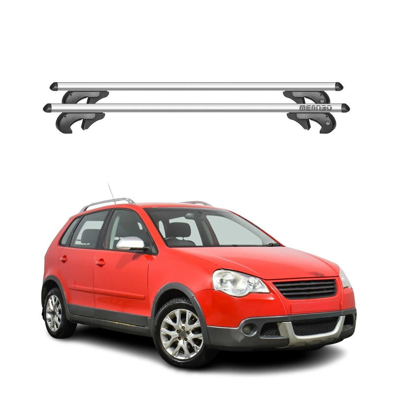 Barres de toit pour VW Polo 9N3 Cross 2006-2009 90kg Aluminium Gris 2tlg