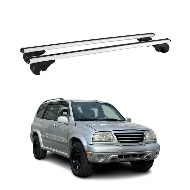 Barres de toit Transversales pour Suzuki Grand Vitara 1998-2005 Aluminium Argent