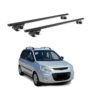 Barres de toit transversales pour Hyundai Matrix 2001-2010 Aluminium Noir ABE