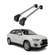 Barres de toit transversales pour Mitsubishi ASX 2010-2023 Aluminium Gris 2 pcs