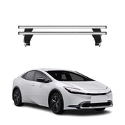 Menabo Barres de toit transversales pour Toyota Prius V 2022-2026 Alu Gris 2x