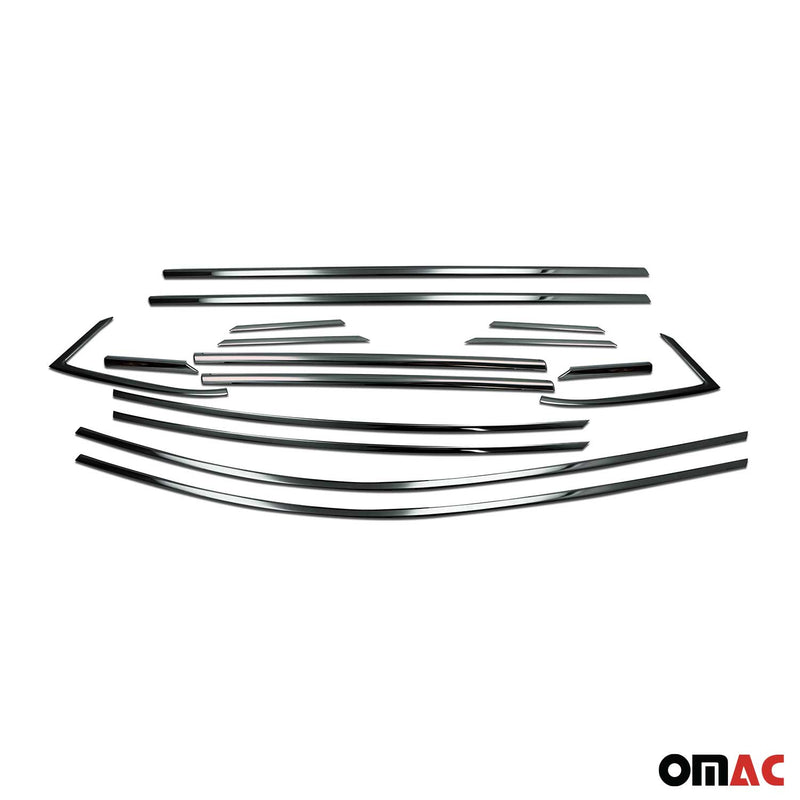 Garniture de Fenêtre pour Opel Astra K Acier Inox Foncé 6Pcs