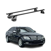 Barres Transversales Menabo pour Mercedes Classe C W204 2007-2013 Noir