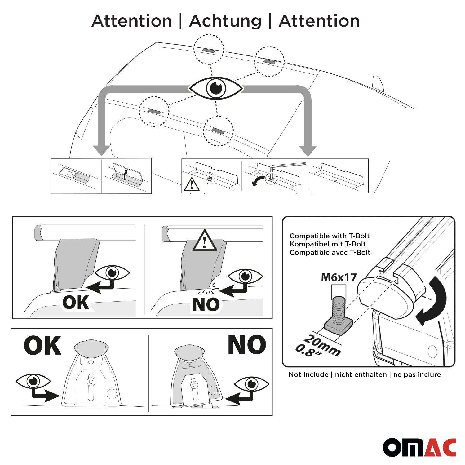 Menabo Barres de toit Transversales pour Renault Kangoo Express 2008-2025 Gris