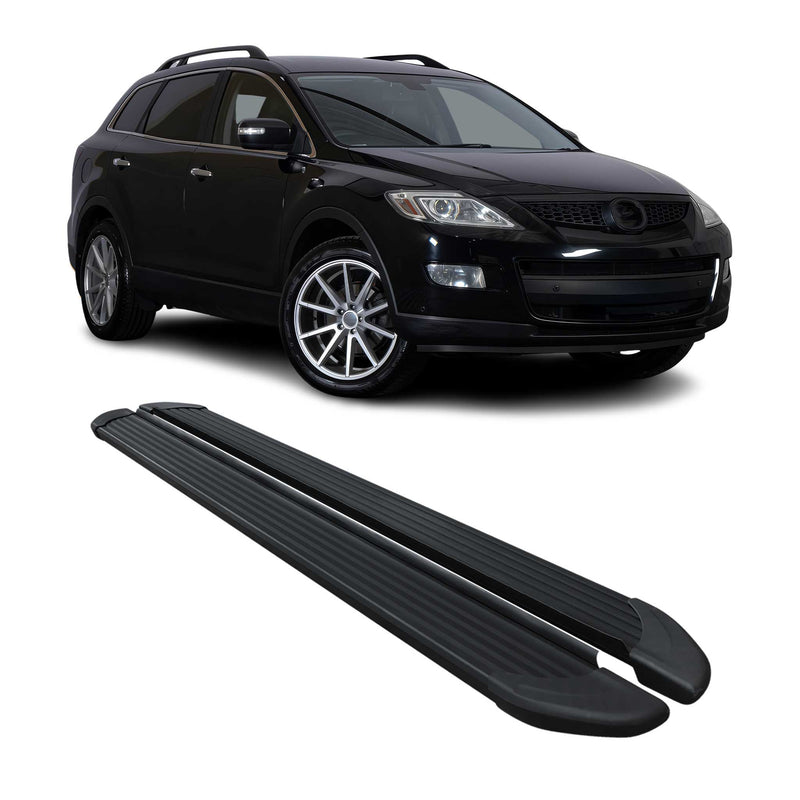 Marchepieds Latéraux pédale pour Mazda CX-9 2010-2015 Noir Aluminium 2Pcs