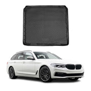 OMAC Tapis de coffre pour BMW Série 5 Break F11 2010-2017 en caoutchouc Noir