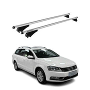 Tiger Barres de toit transversales pour VW Passat B7 Variant 2011-2014 Gris