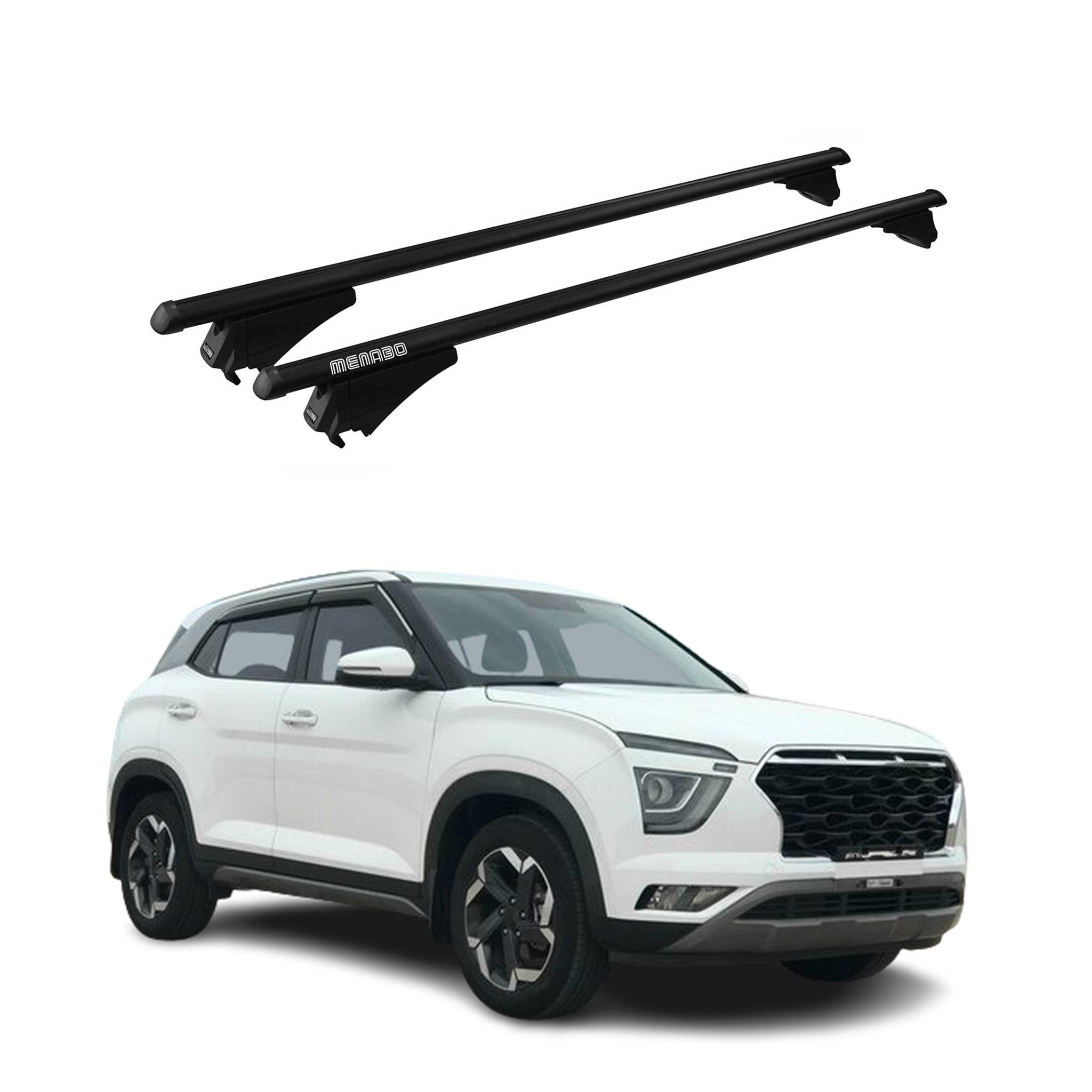 Tiger Barres de toit transversales pour Hyundai ix25 Creta 2020-2026 Noir