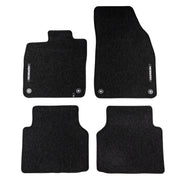 Tapis de Sol de Voiture pour Skoda Enyaq Coupé iV 2022-2026 Velours Noir 4Pcs