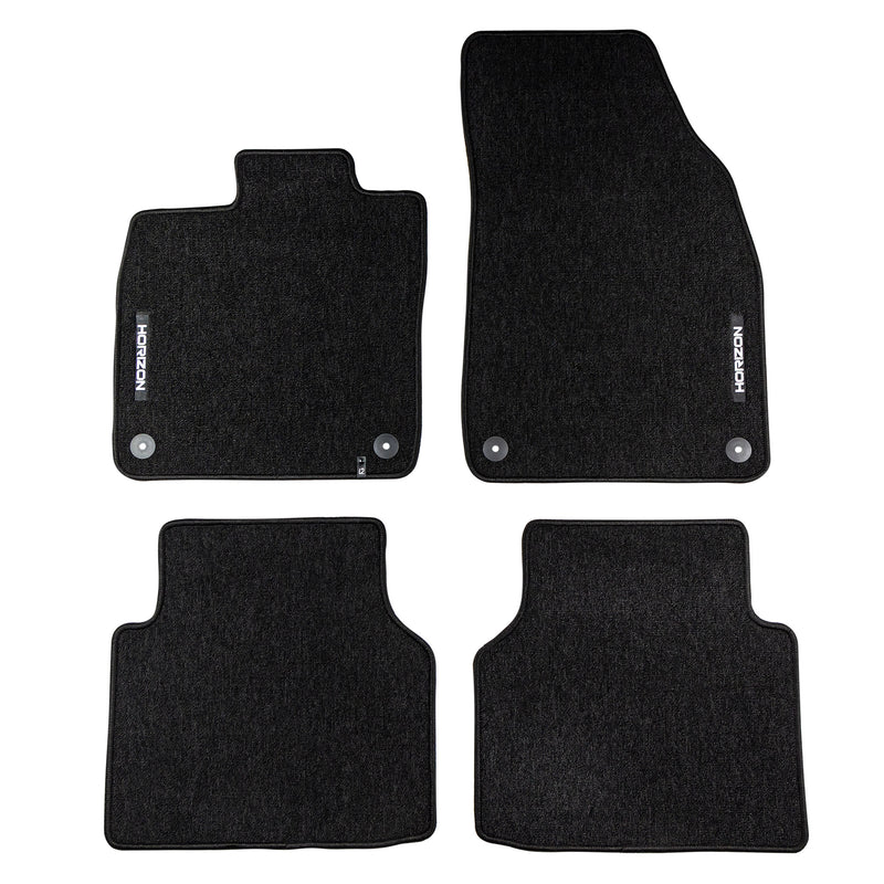 Tapis de Sol de Voiture pour Skoda Enyaq Coupé iV 2022-2025 Velours Noir 4Pcs