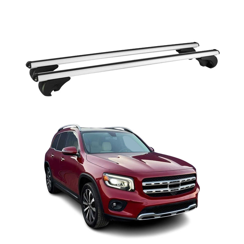 Barres de toit Transversales pour Mercedes GLB 2019-2025 Aluminium Argent