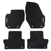 Tapis de Sol de Voiture pour Volvo XC60 I 2008-2014 Pre-FL Velours Noir 4Pcs