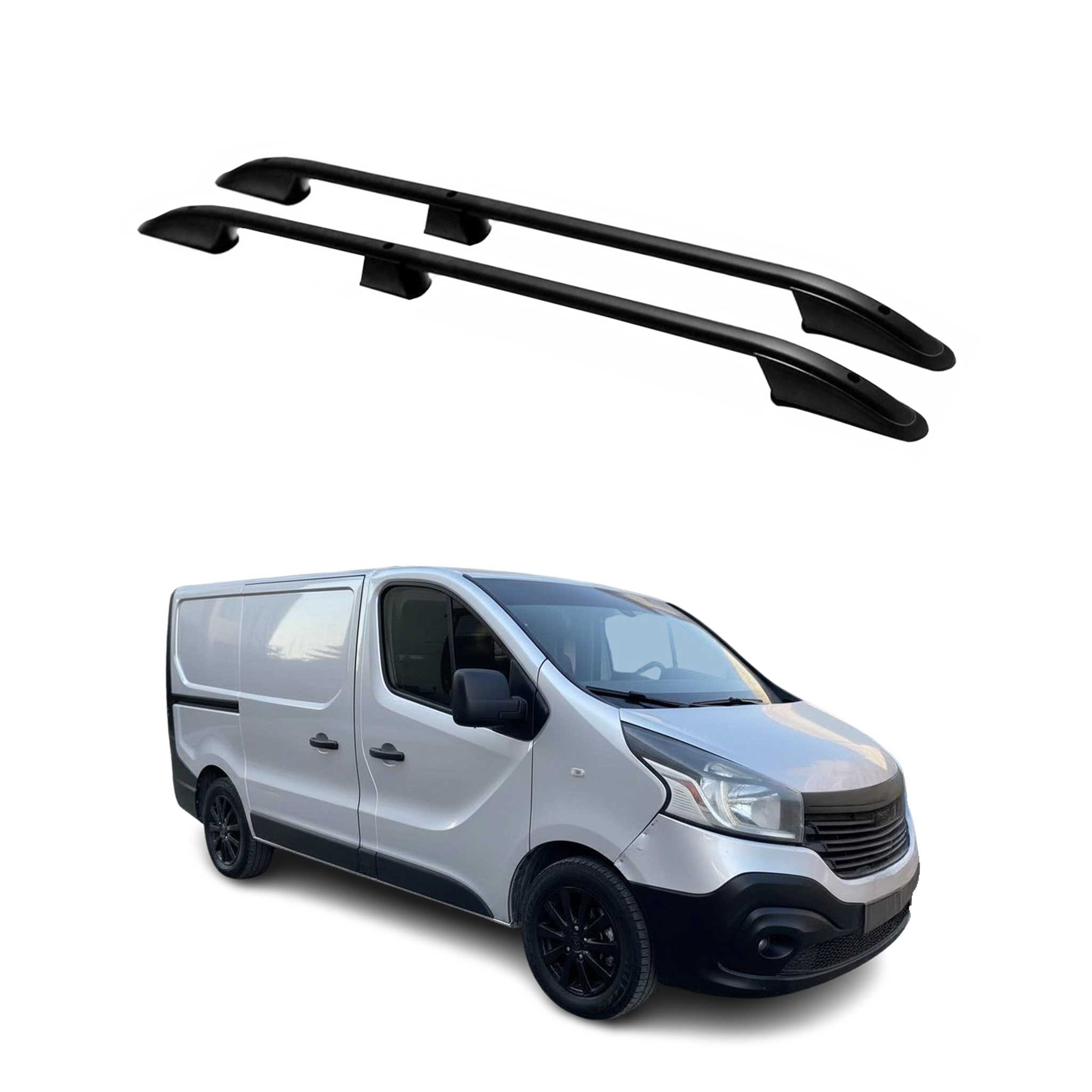 Barres de toit longitudinales pour Renault Trafic 2014-2024 L1 Aluminium Noir