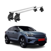 Menabo Barres de toit transversales pour Volvo C40 Recharge 2022-2026 Acier Gris