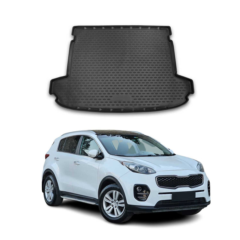 OMAC Tapis de coffre pour Kia Sportage QL 2016-2022 sur mesure en caoutchouc